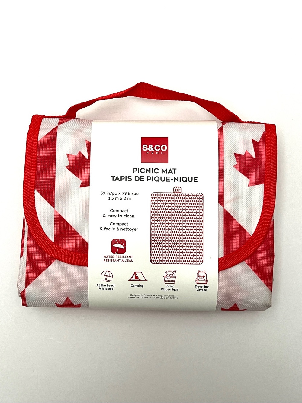 Brand New S&CO Home Picnic Mat – Canadian Maple Leaf Design🍁
